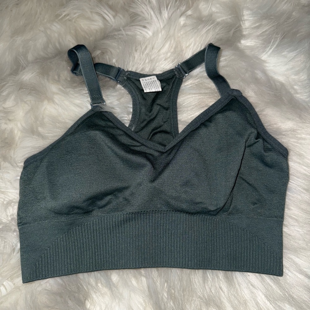 90 Degree By Reflex Green Sports Bra
